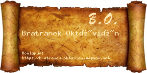 Bratranek Oktávián névjegykártya